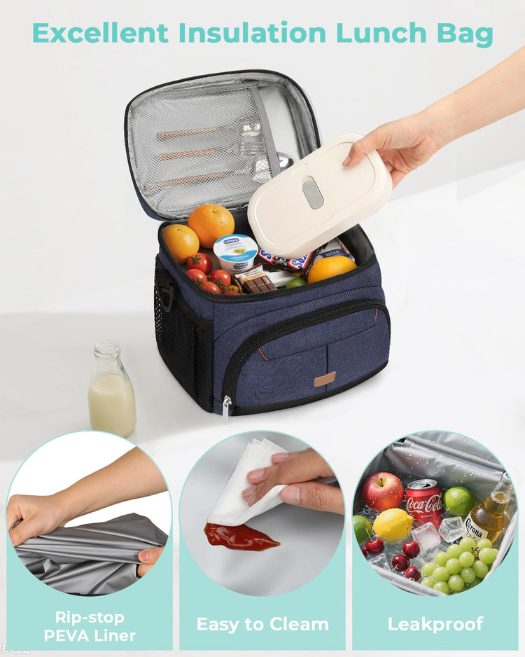 Lunch Box for Men Women Insulated Lunch Tote Cooler Bag Lunchbox