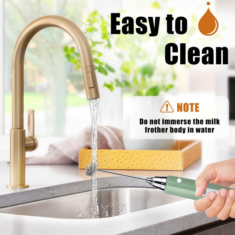Granite Green Milk Frother Wand for Coffee