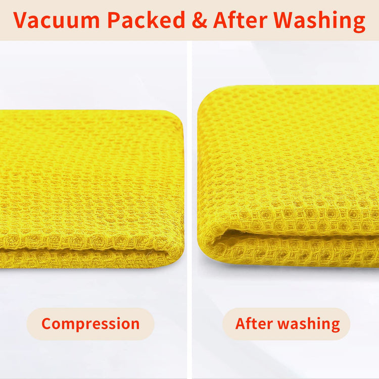 100% Cotton Waffle Weave Kitchen Dish Towels 4 (4 Count)