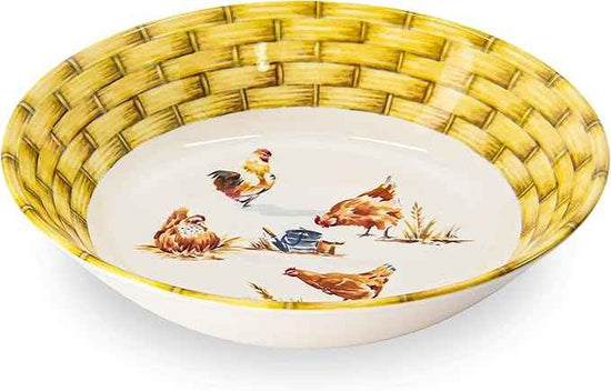 Tudor 16-Piece Premium Quality Round Porcelain Dinnerware Set, Service for 4 - Country Farmyard, See 10 Designs INSIDE!