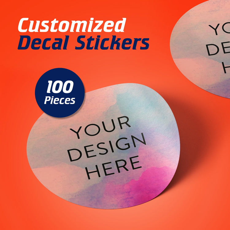 100 Custom Vinyl Stickers (100 Count)