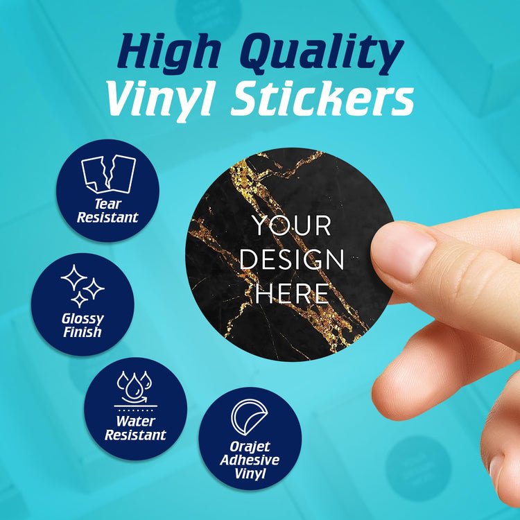 Custom Vinyl Stickers Your Image (100 Count)