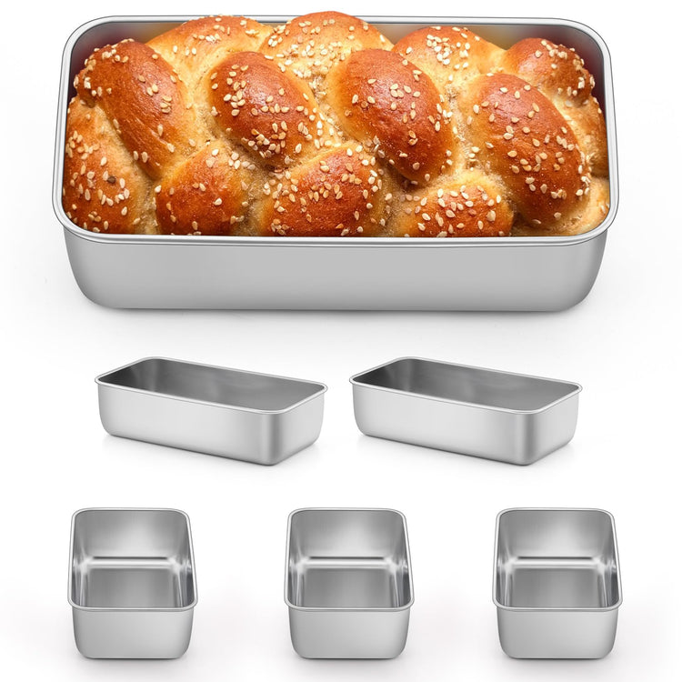 Loaf Pan 9 x 5 Inch Stainless Steel Bread Pan (6 Count)