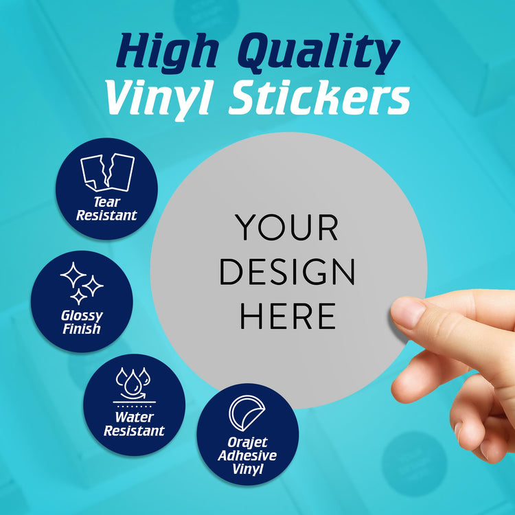 Custom Vinyl Stickers Your Image (100 Count)