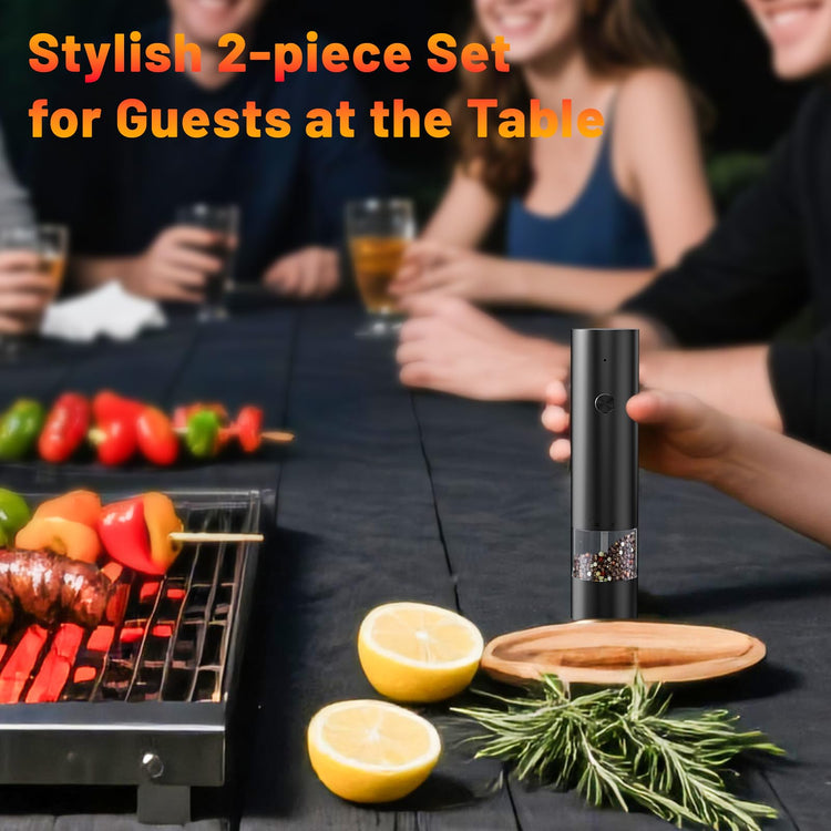 Electric Salt and Pepper Grinder Set