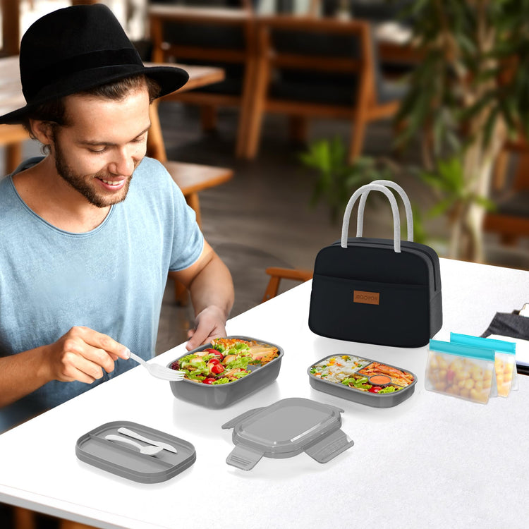 Leakproof Bento Box & Insulated Lunch Bag Set