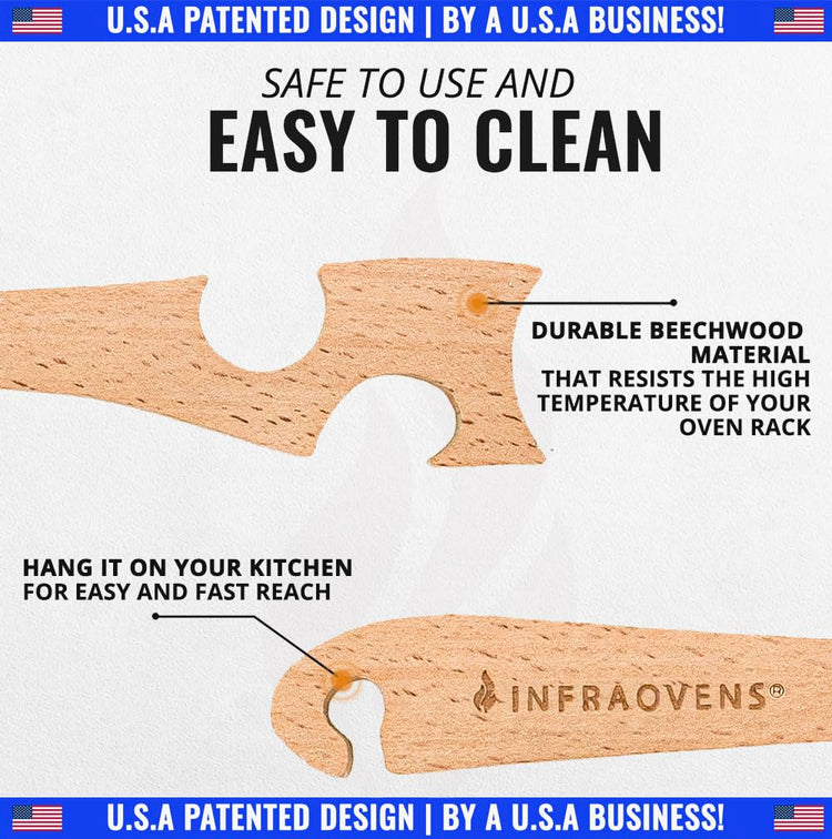 Wooden Oven Rack Puller Stick
