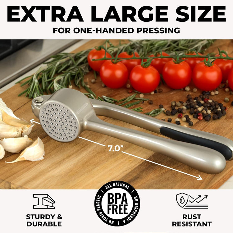 Large Premium Garlic Press Set