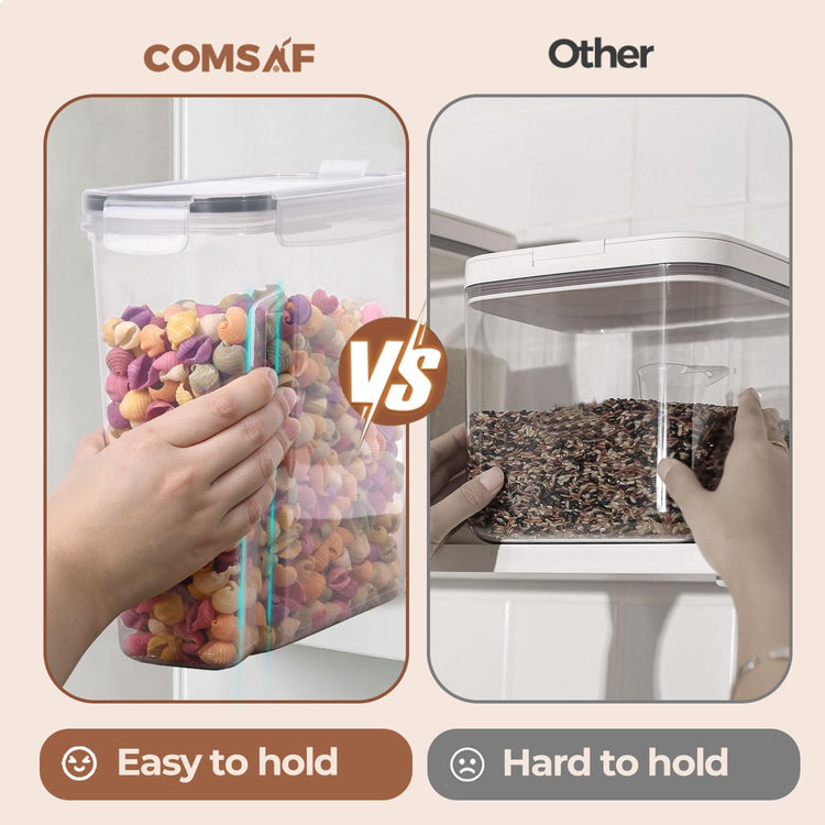 Cereal Containers Storage Set (6L / 4L), Airtight Food Storage Containers for Pet Food Nuts,Cereal Dispenser for Kitchen Pantry Organization