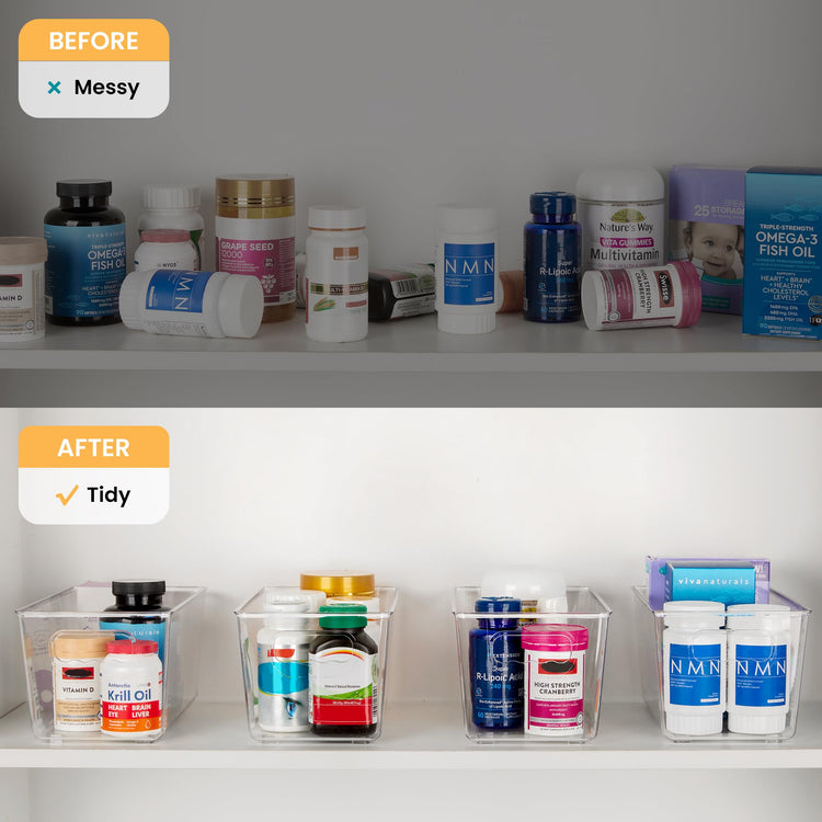 4 Pack Clear Storage Bins (4 Count)