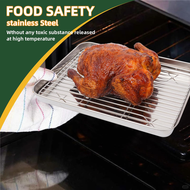 4 PCS Stainless Steel Baking Sheet Set 10 (4 Count)