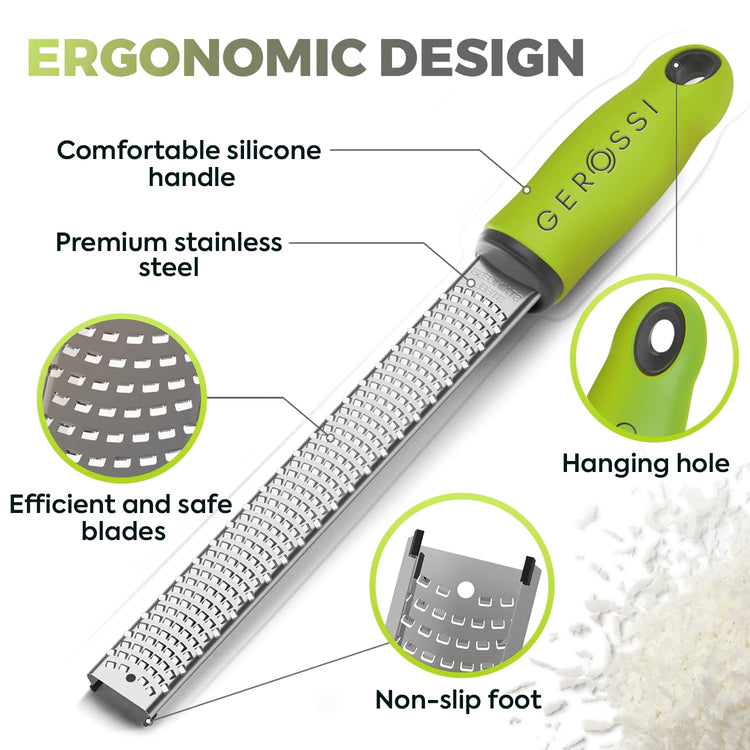 Stainless Steel Cheese Grater & Lemon Zester w