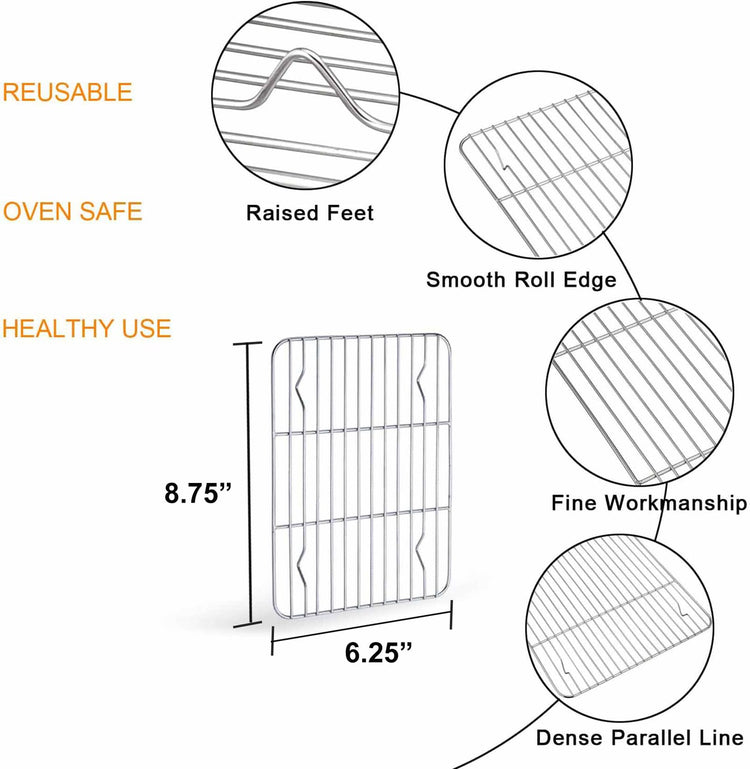 Toaster Oven Tray and Rack Set (2 Count)
