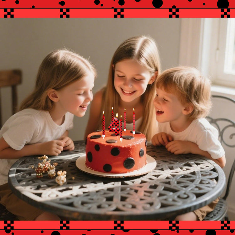 13PCS Ladybug Theme Birthday Candles Set (13 Count)