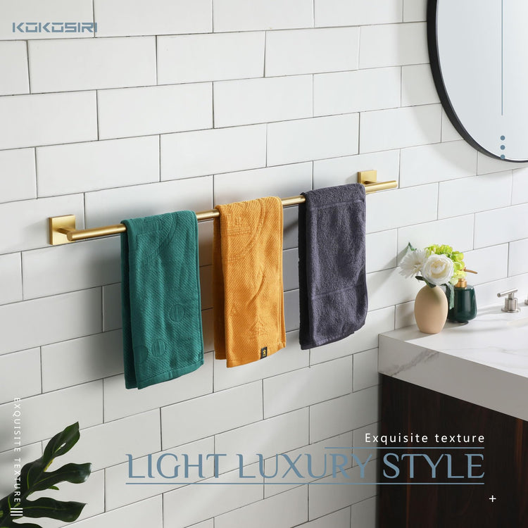 Bathroom Towel Bar 36'' Towel Holder for Bath Kitchen Wall Mount Towel Rails 36 Inch Brushed Gold Stainless Steel B4005BG