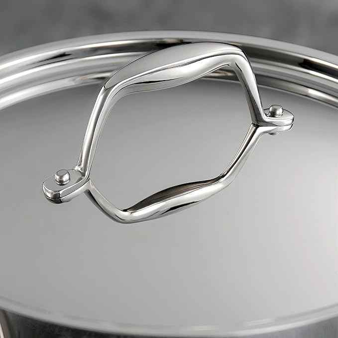 Tramontina Signature Tri-Ply Clad Stainless Steel 12-Piece Cookware Set with Lids, Pots and Pans Kitchen Set, Induction-Ready, Dishwasher-Safe, NSF-Certified, Made in Brazil