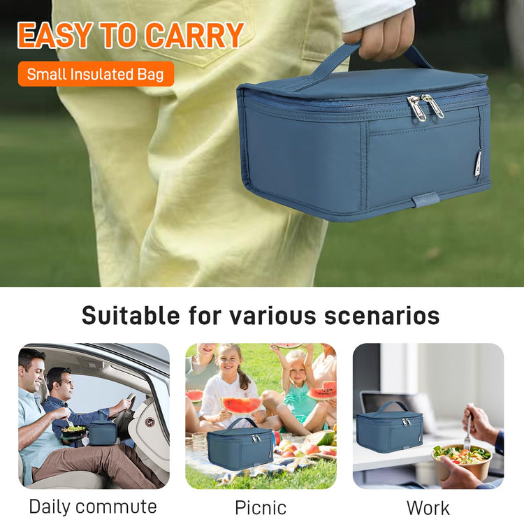 NOL Small Lunch Bag Mini Lunch Box Insulated Lunch Bag for Men