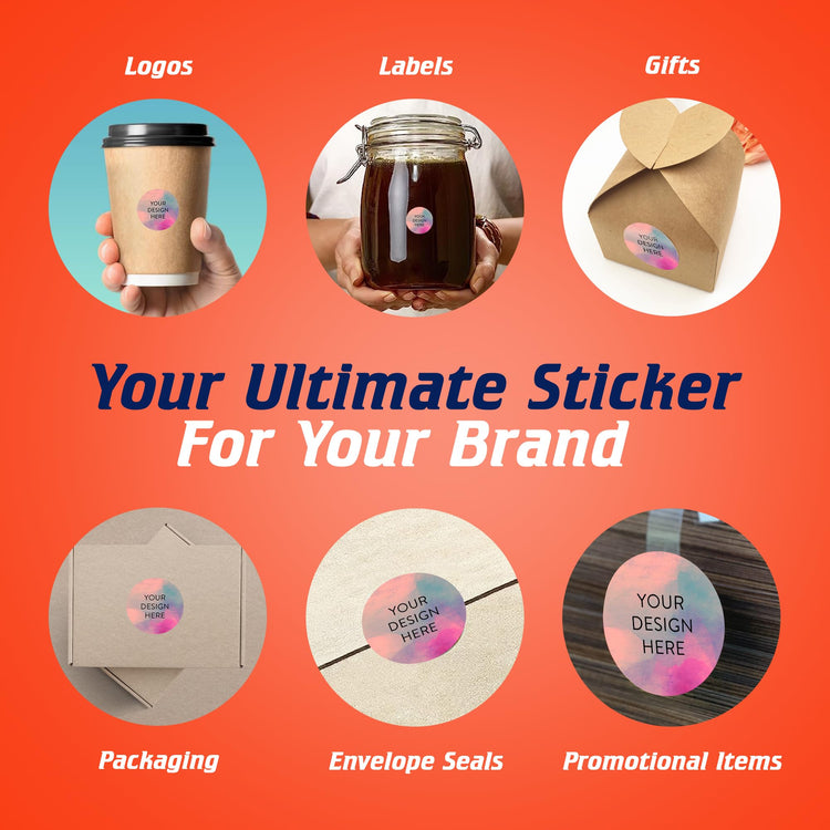 Custom Vinyl Stickers Your Image (100 Count)