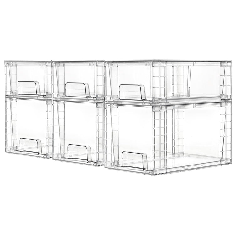 Clear Stackable Storage Drawers (6 Count)