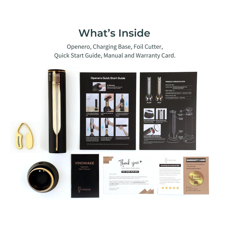 VINOWAKE Openero Electric Wine Opener By LINKSTYLE