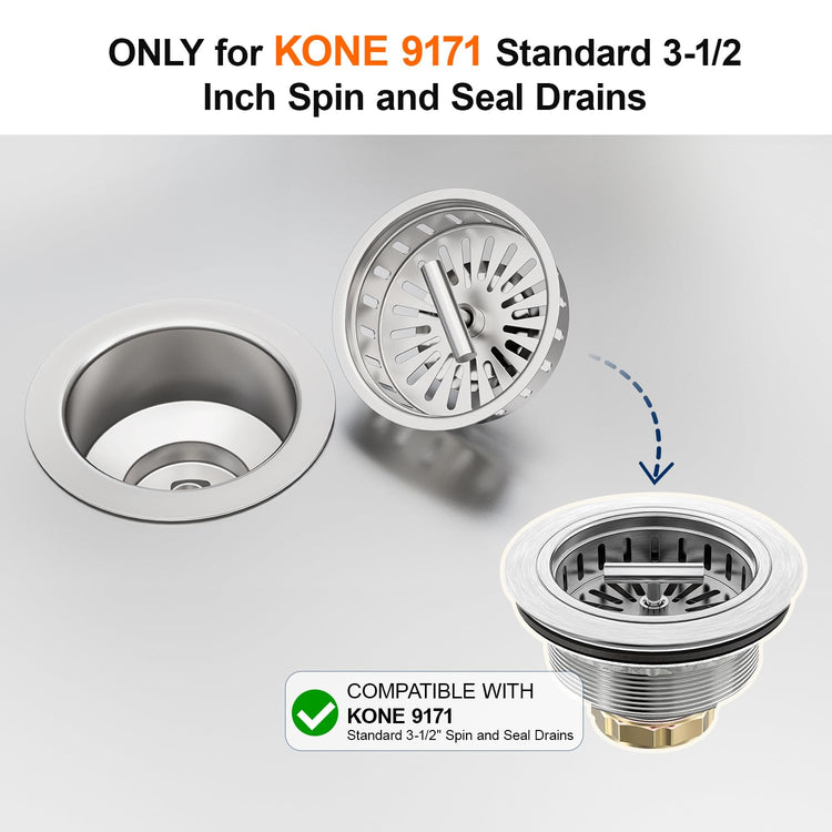 Kitchen Sink Stopper Strainer Replacement for KONE 9171 Standard 3