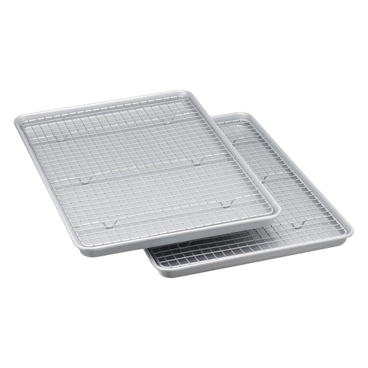 Ceramic Nonstick Baking Sheets & Cooling Rack Set (2 Count)