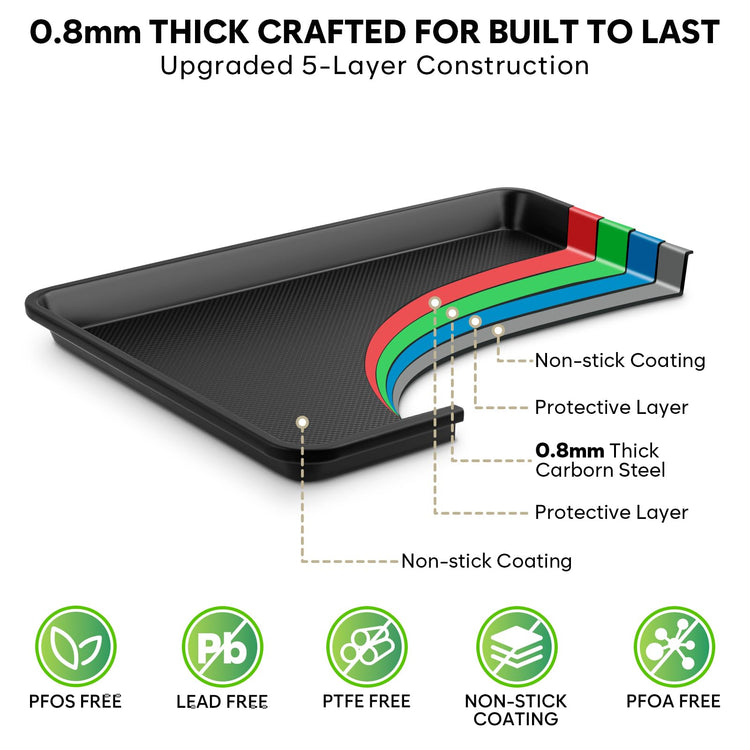 Nonstick Baking Sheet Set with Cooling Rack