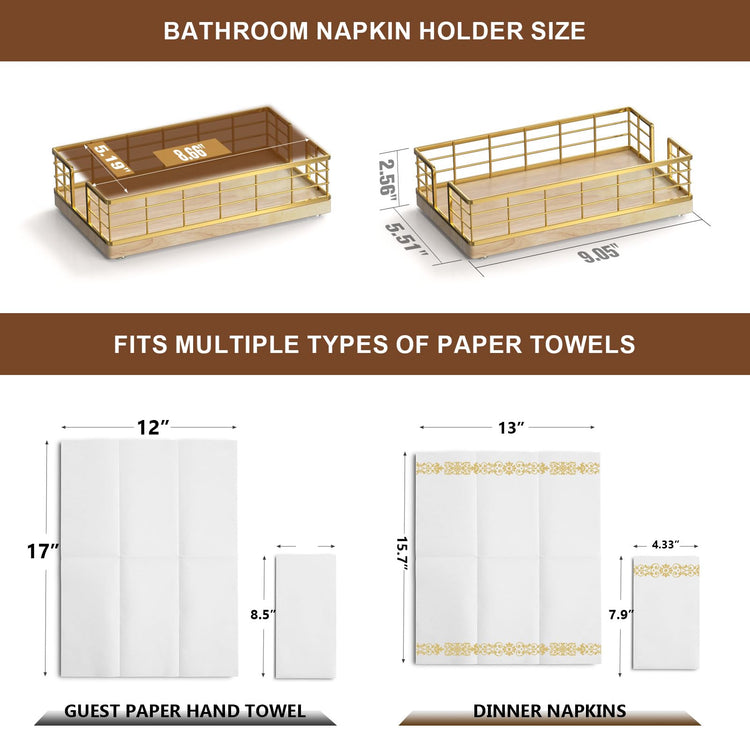 Guest Towel Holder Tray for Bathroom