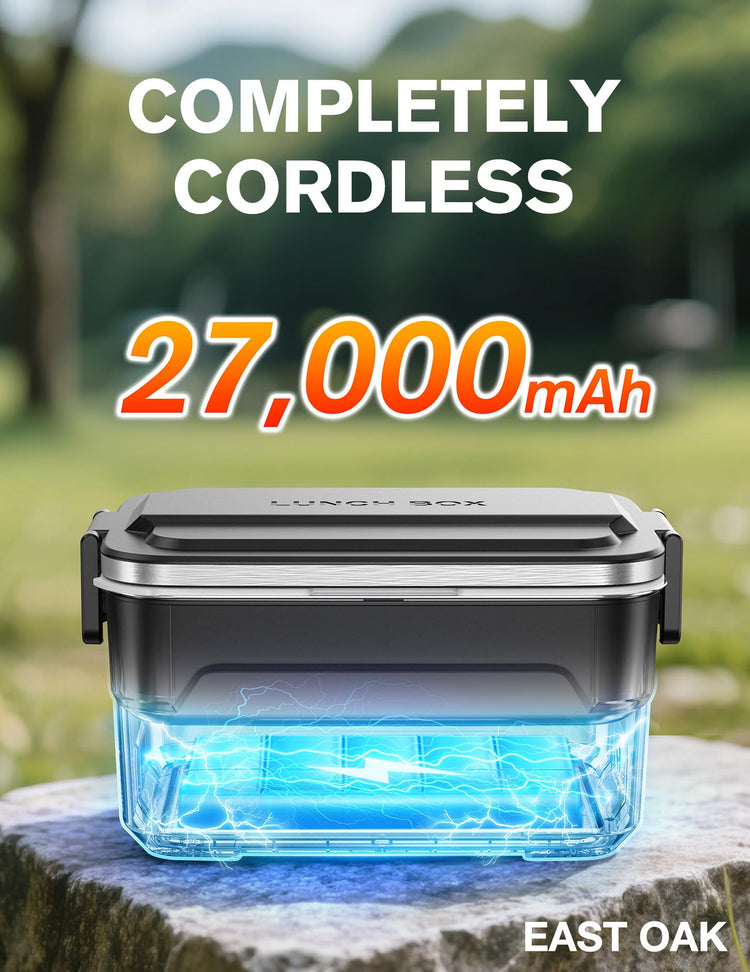6.3 Cup Heated Lunch Box Cordless for Men with Scheduled Heating