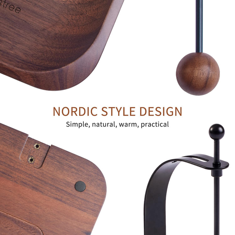 Black Walnut Wooden Napkin Holder for Table