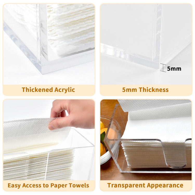 1 Pack Acrylic Paper Towel Holder