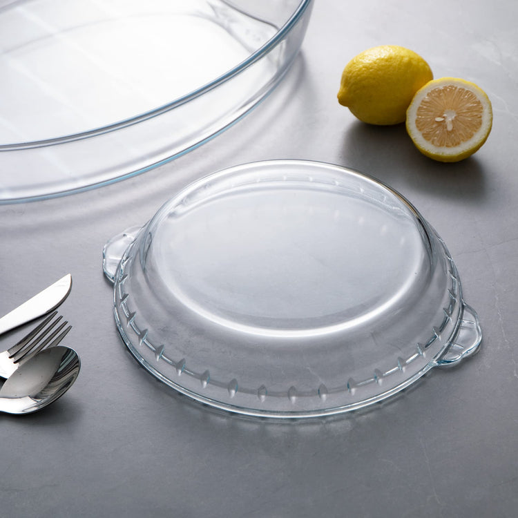 Sweejar 2 pack Glass Pie Pan (2 Count)