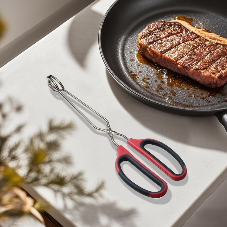 Stainless Steel Scissor Tongs with Comfort