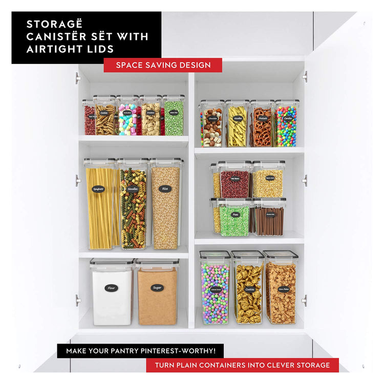 Large Flour Sugar Storage Containers Set of 2; 175 FL. oz (2 Count)