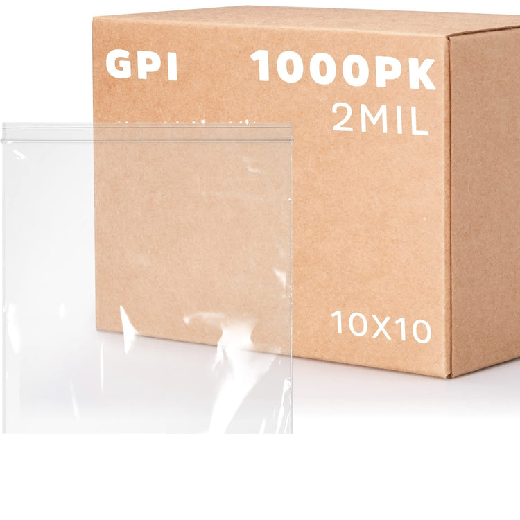 GPI 10" x 10" Zip Bags (1000 Count)