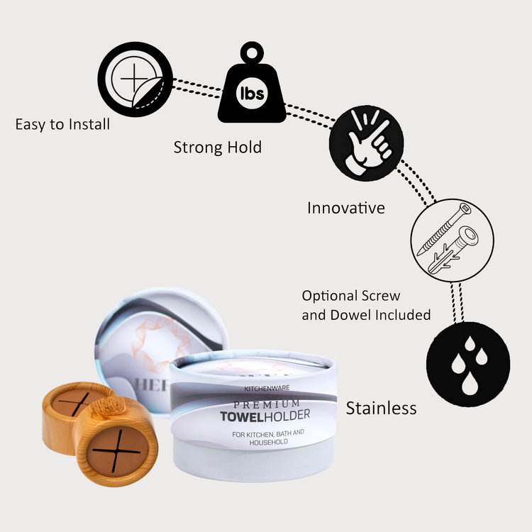 Eco 8 Pack Towel Hooks (8 Count)