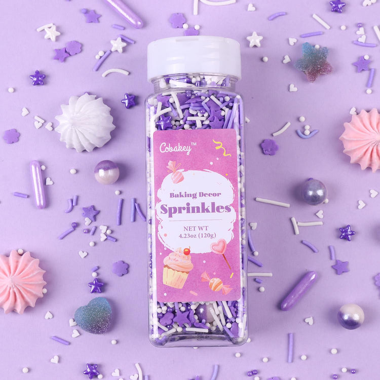 Purple Sprinkles for Cake Decorating 4.23ounce