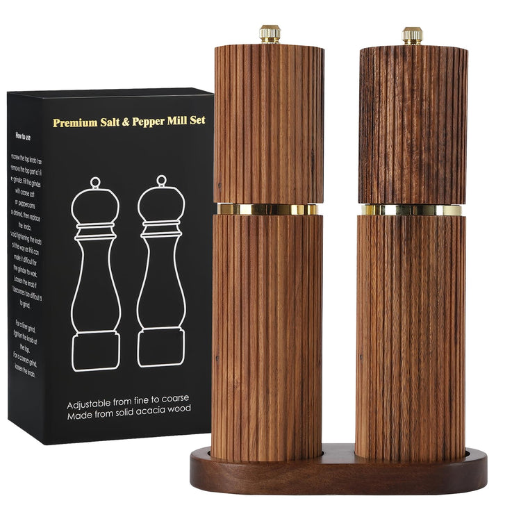 Wooden Salt and Pepper Grinder Set