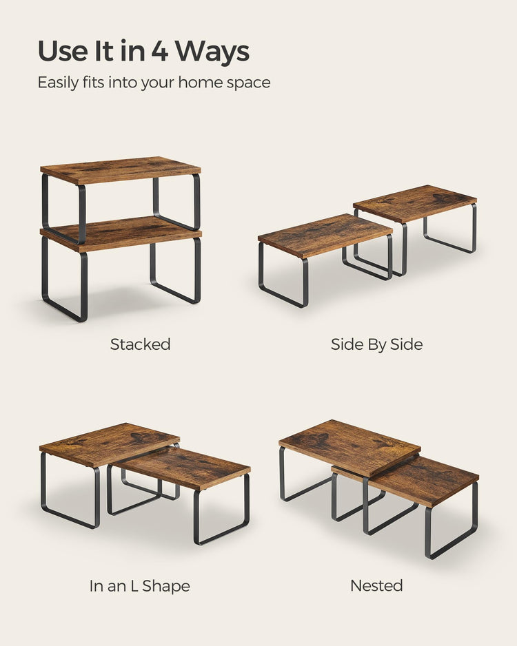 Cabinet Organizer Shelf (4 Count)