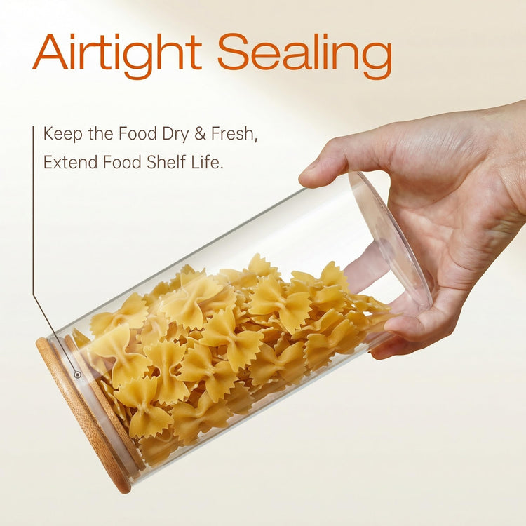 17 oz Glass Jars with Bamboo Lids (4 Count)