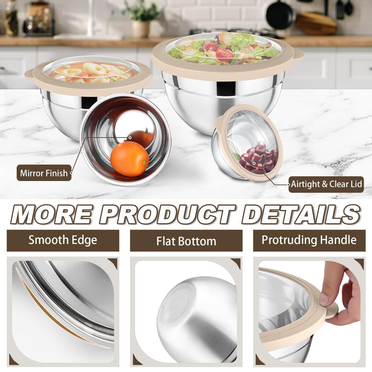 Mixing Bowl with Lid Set of 7