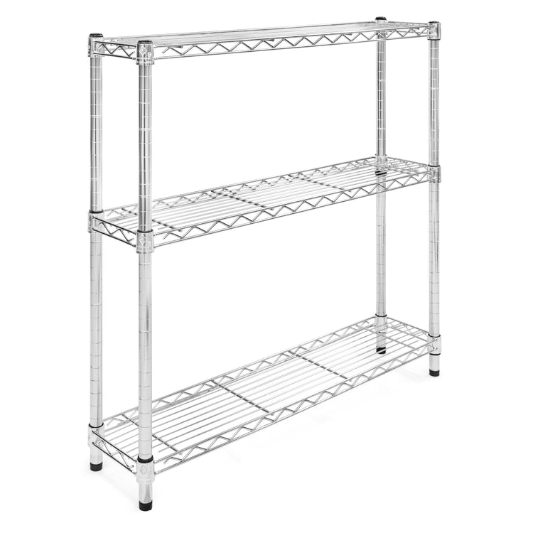 Shelving Inc. 8" d x 36" w Chrome Wire Shelving with 3 Tier Shelves