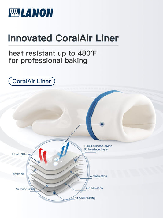 LANON Liquid Silicone Oven Mitts