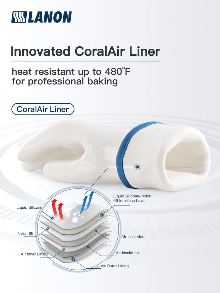 LANON Liquid Silicone Oven Mitts