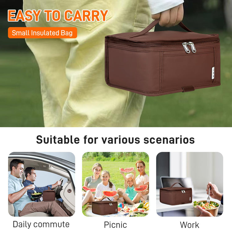 NOL Small Lunch Bag Mini Lunch Box Insulated Lunch Bag for Men