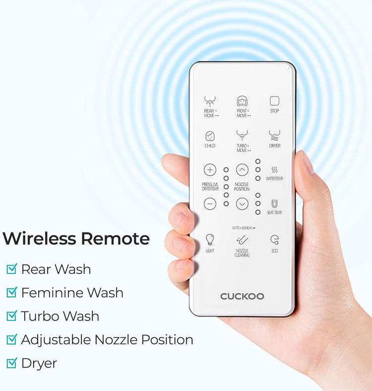 Remote Controlled Electric Bidet for Elongated Seats (CBT-I1030RW)