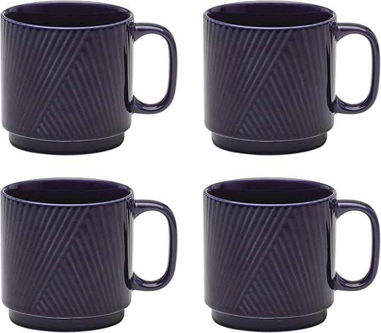 Lenox 898176 Modulus Mugs, Set Of 4, Nightshade