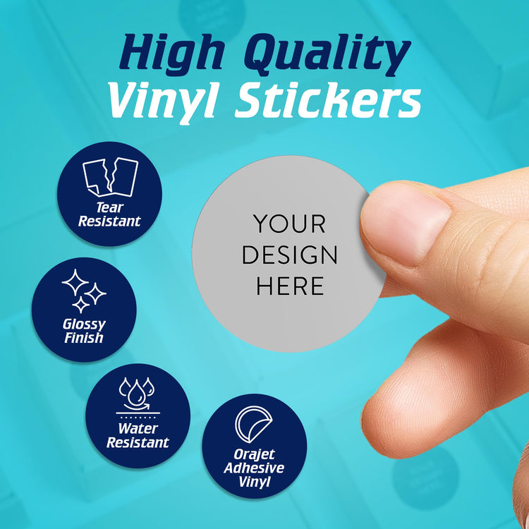 100 Custom Vinyl Stickers (100 Count)