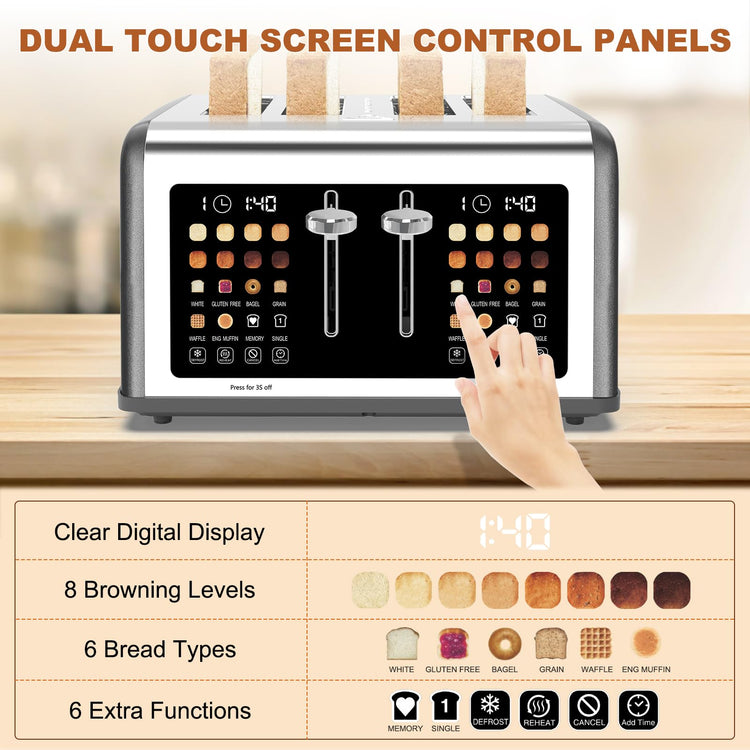 4 Slice Toaster Touch Screen (4 Count)