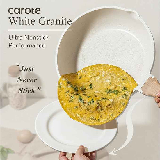 CAROTE 44pcs Pots and Pan Set Nonstick, Cookware Sets, Cooking Set Non Stick, Induction Cook Ware with Bakeware Set, Kitchen Knife Set